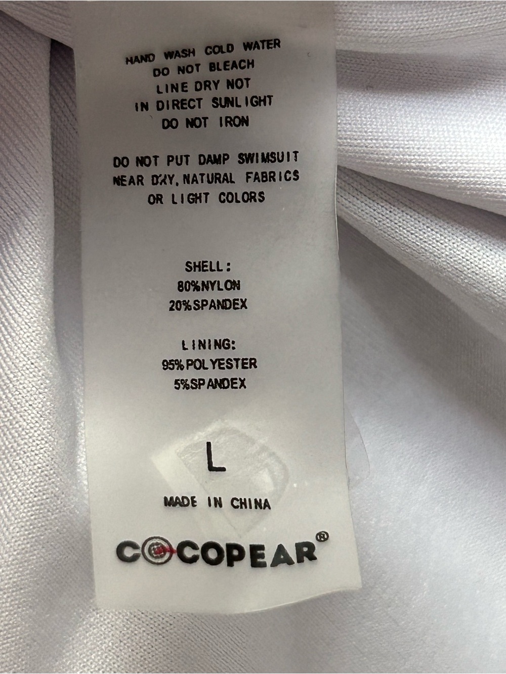White Garment with Care Instruction Tag - Picture 7 of 8